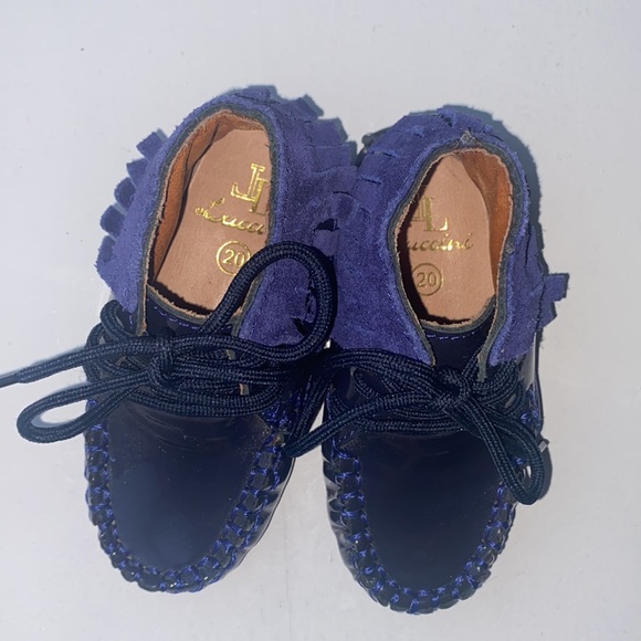 Luccini Patent Leather Seude Boys Booties Shoes - Picture 4 of 6